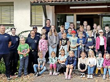 30 Rannunger Kinder besuchten im Rahmen des Ferienprogramms das Atemschutzzentrum in Oberthulba.