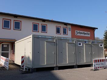 Die Umbauarbeiten in der Zehnthalle sind in vollem Gang. Foto: Björn Hein
