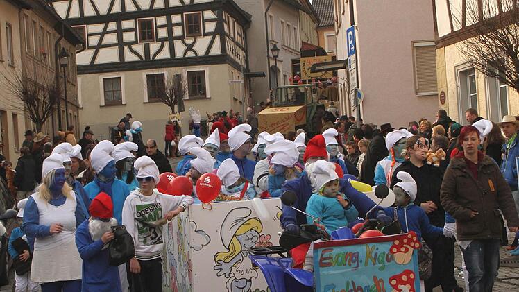 Die Schlümpfe vom Evang. Kindergarten Ebelsbach.
