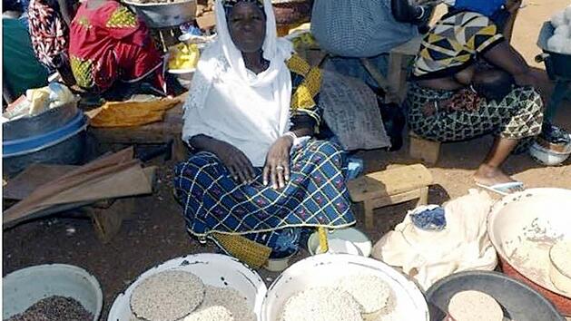 Wenn die Frauen in Kaya auf dem Markt Getreide verkaufen k&ouml;nnen, das sie dank eines Mikrokredits selbst angebaut haben, tragen sie so zu einem besseren Familieneinkommen bei. Foto: privat