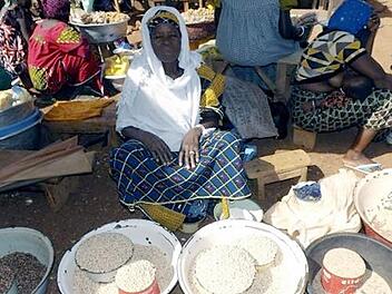 Wenn die Frauen in Kaya auf dem Markt Getreide verkaufen können, das sie dank eines Mikrokredits selbst angebaut haben, tragen sie so zu einem besseren Familieneinkommen bei. Foto: privat