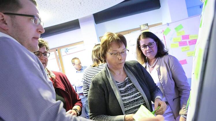 Denkwerkstatt "Bamberg 2050": Blick auf den Workshop "Wie arbeiten wir?". Foto: Barbara Herbst