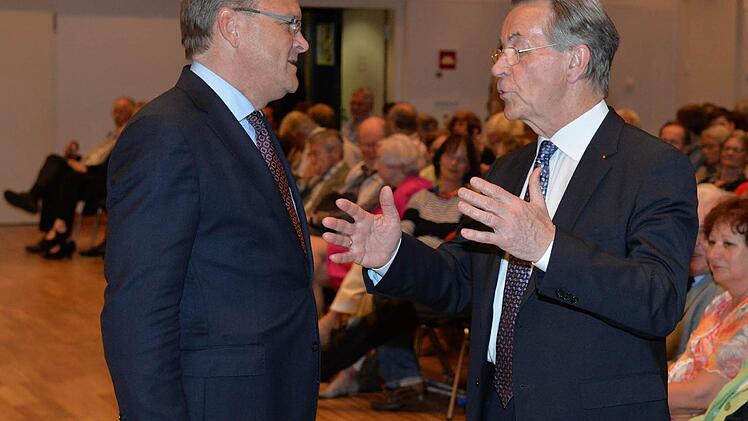 OB Starke (l.) und Franz Müntefering