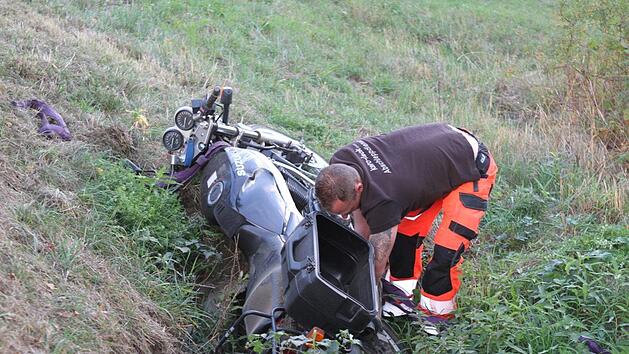 Zu einem Motorradunfall kam es am Mittwoch bei Schl&ouml;men.Jochen N&uuml;tzel