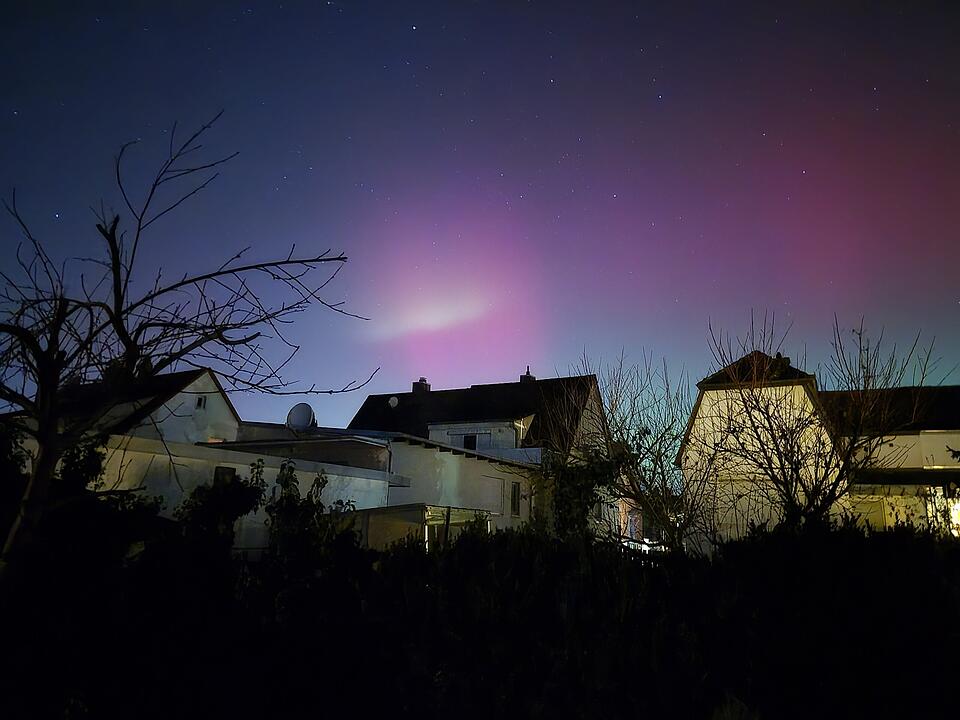 Polarlichter &uuml;ber Bamberg