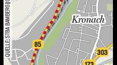Die B85 ist von der Süd- bis zur Nordbrücke gesperrt. Grafik: Franziska Schäfer