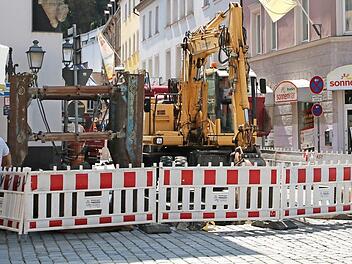 Die Grabenstraße ist zwischen der Klostergasse und der Langgasse Baustelle und für den Verkehr gesperrt. Fotos: Alexander Hartmann