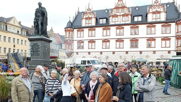 Der Marktplatz war eines der Ziele der Herzogenauracher in Coburg. Foto: Manfred Welker