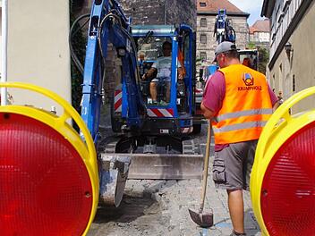 Die Arbeiten an der Festungsstraße sind die erste große Herausforderung für das neue Leitungsduo der Stadtwerke. Foto: Archiv/Marco Meißner