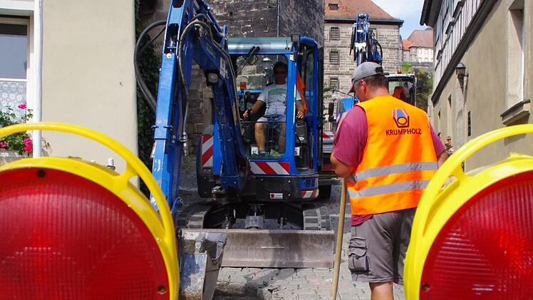 Die Arbeiten an der Festungsstraße sind die erste große Herausforderung für das neue Leitungsduo der Stadtwerke. Foto: Archiv/Marco Meißner
