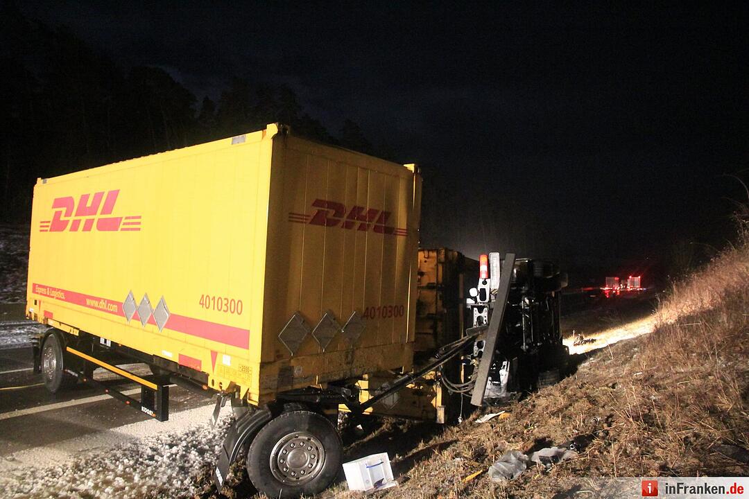 Tödliche Lasterunfall in Unterfranken: Lkw-Fahrer stirbt auf der A71