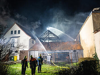 Brand in Küps: Scheune steht in Flammen