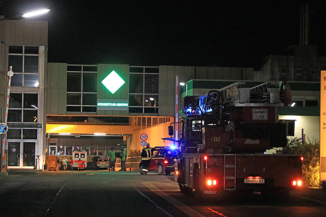 Feuerwehreinsatz bei INA-Schaeffler in Höchstadt