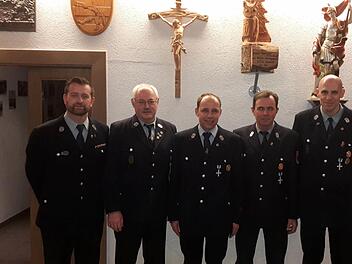 Auf dem Bild sind von links: Vorsitzender Uwe Eichel, Martin Schaupp, Rainer Kipper, Gerd M&uuml;tzel und Alexander Ackerl.  Foto: Marco Schmidtner