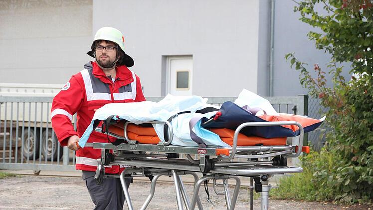 Feuerwehrübung. in Münnerstadt. Foto: Heike Beudert