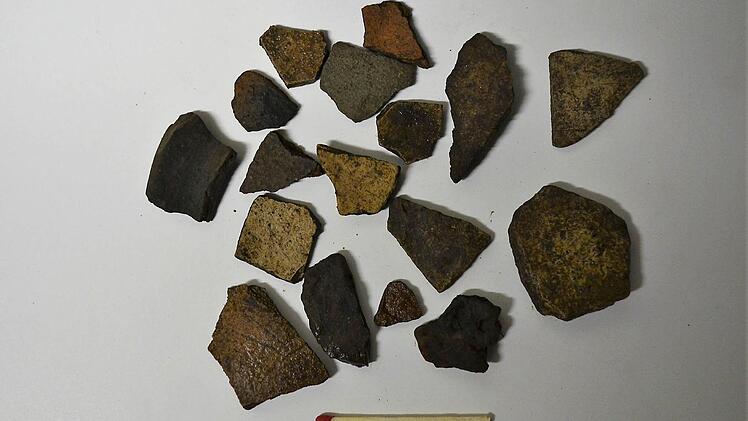 Kleinste Fundstücke, mit einem Streichholz als Maß, sind fein säuberlich sortiert. Foto: Gerhard Morber