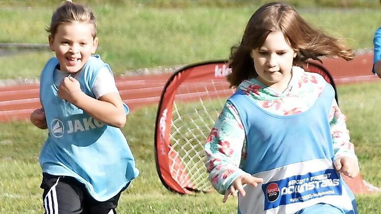 Die Mainleuser Schulkinder hatten viel Spaß beim Fußballspielen.