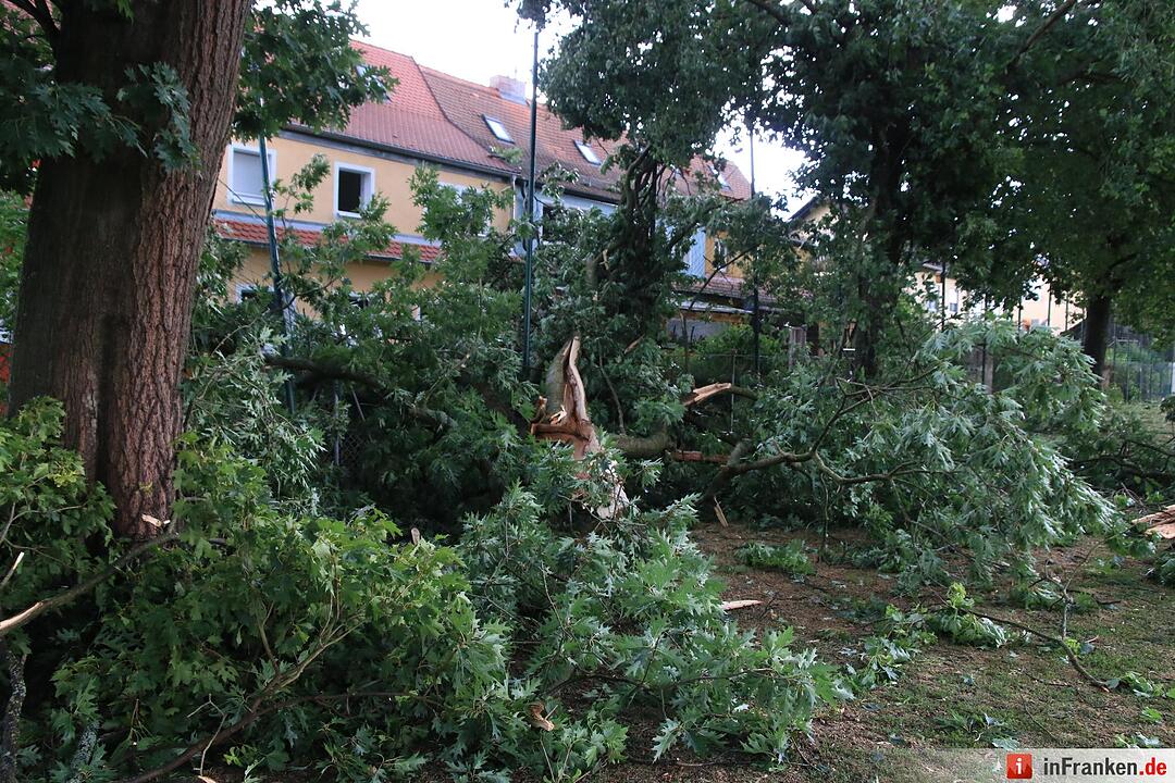 Massive Schäden nach Sturm in Bamberg