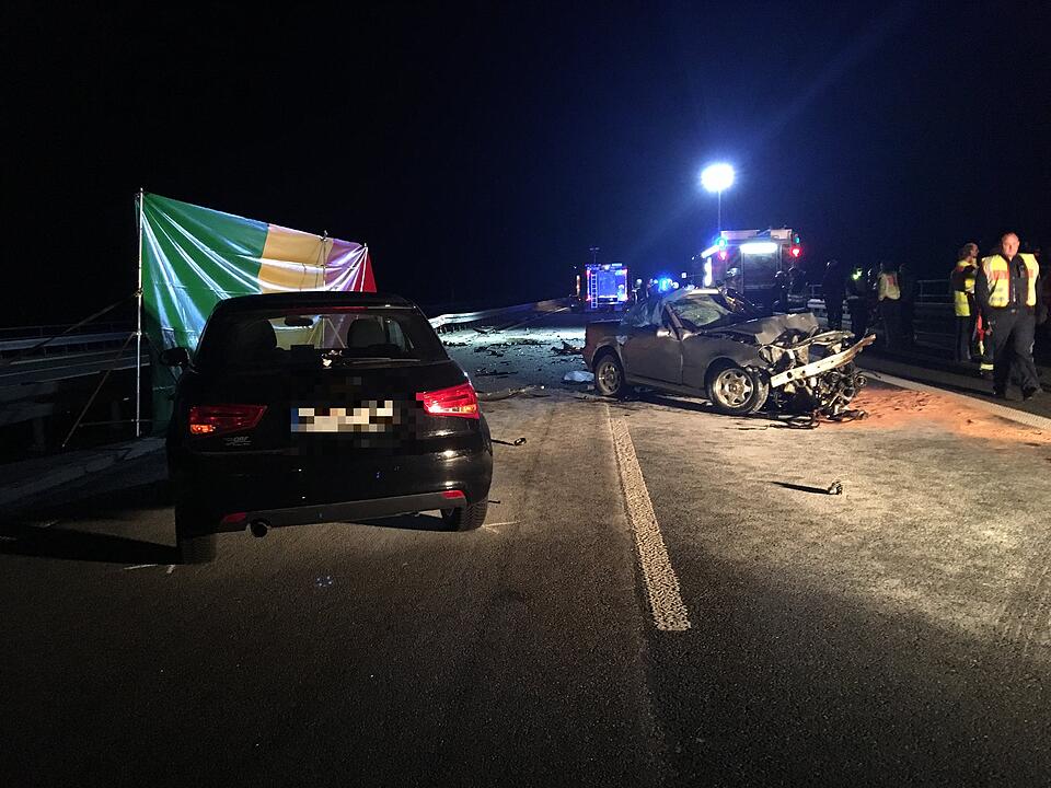 Tödlicher Geisterfahrerunfall auf der A7