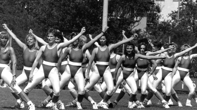 Die Aerobic-Damen des TSV Höchstadt waren in den 1980er Jahren bei verschiedensten Anlässen auch ein optisches Highlight des Vereins.  Fotos: Andreas Dorsch