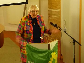 Claudia Roth spricht in Forchheim Foto: Pauline Lindner