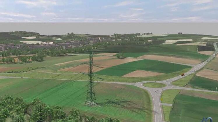 Die geplante Westumgehung von Neunkirchen am Brand Illustration: Staatliches Bauamt Bamberg