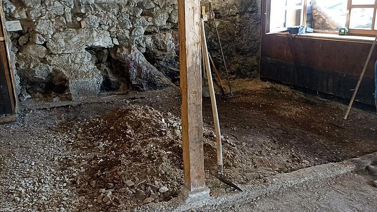 So sah zeitweise die Gaststube der Coburger H&uuml;tte  aus.