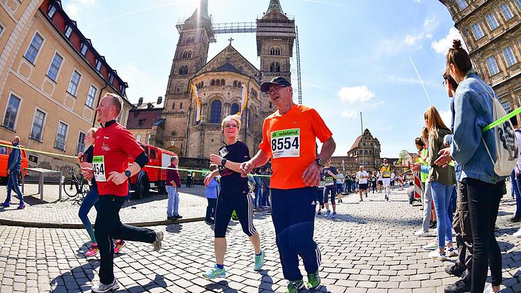 Traumhaftes Wetter am Sonntag, 30. April, beim Weltkulturerbelauf in Bamberg Foto: Matthias Merz
