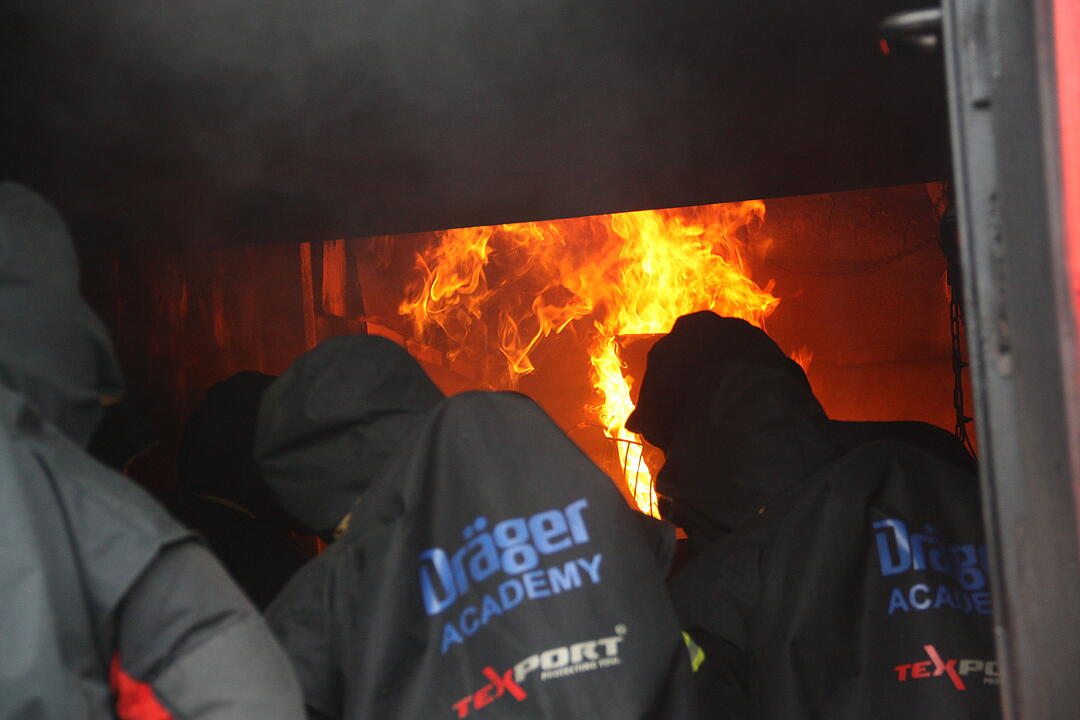 FEuerwehr-Brandcontainer