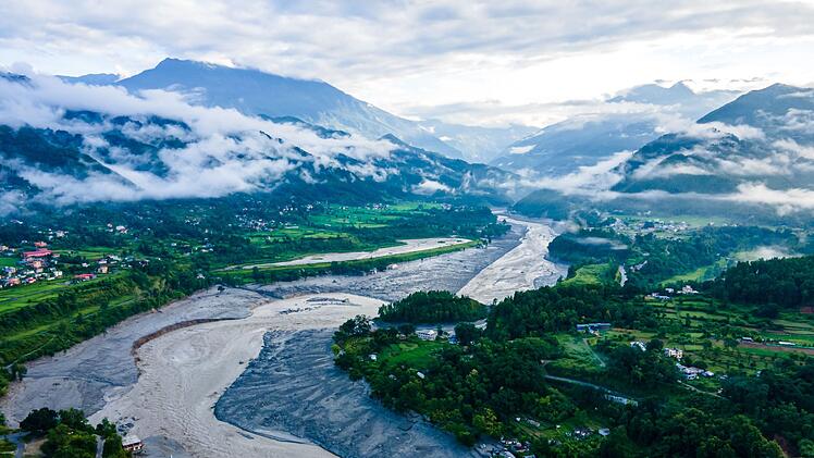 Sturzflut in  Nepal