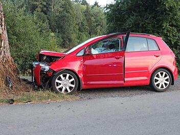 Der Fahrer &uuml;berlebte die Kollision mit dem Baum nicht. Foto: Polizeipr&auml;sidium Oberfranken