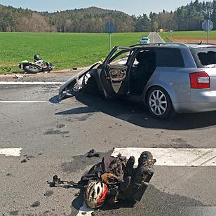 Schwerer Motorradunfall bei Hetzendorf