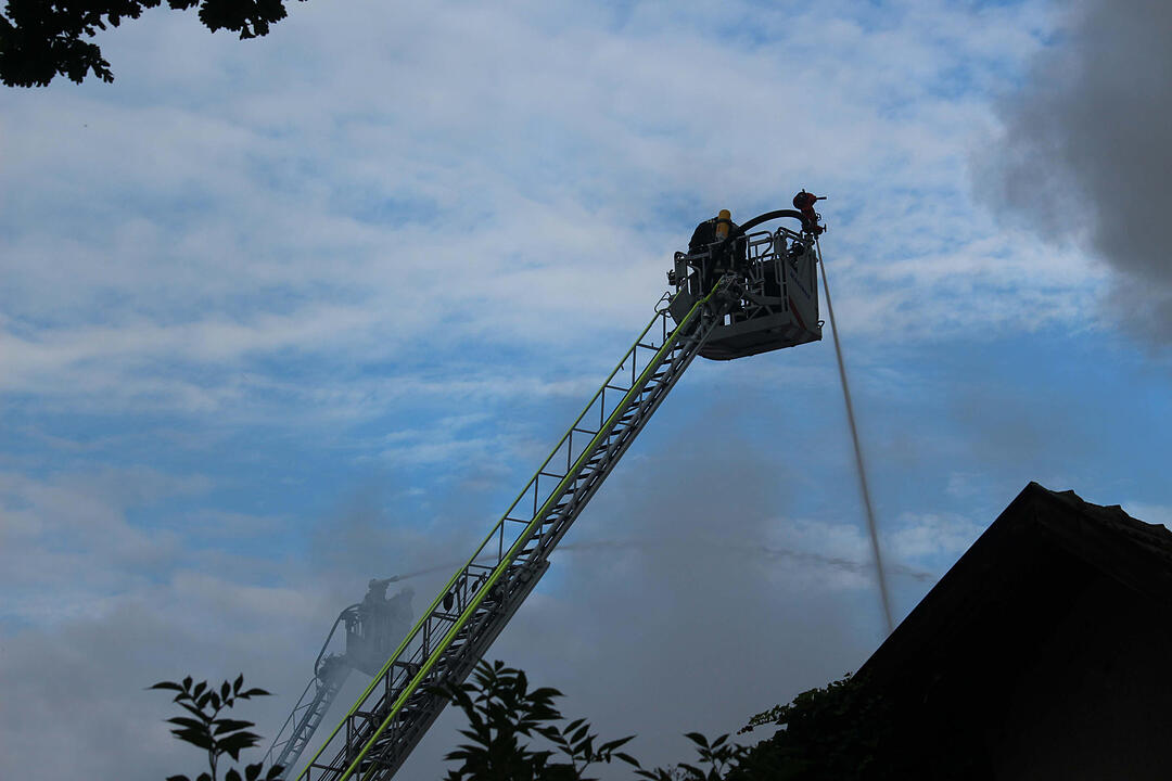 Scheunenbrand im Landkreis Bayreuth
