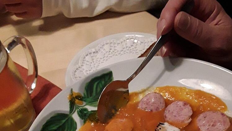 Es gibt Kürbisgulasch. Foto: Carmen Schwind