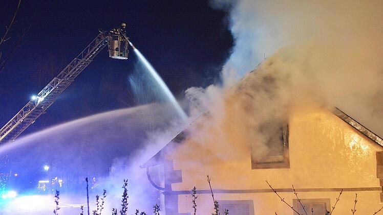 Feuer im Kloster Maria Bildhausen.  Foto: Hanns Friedrich
