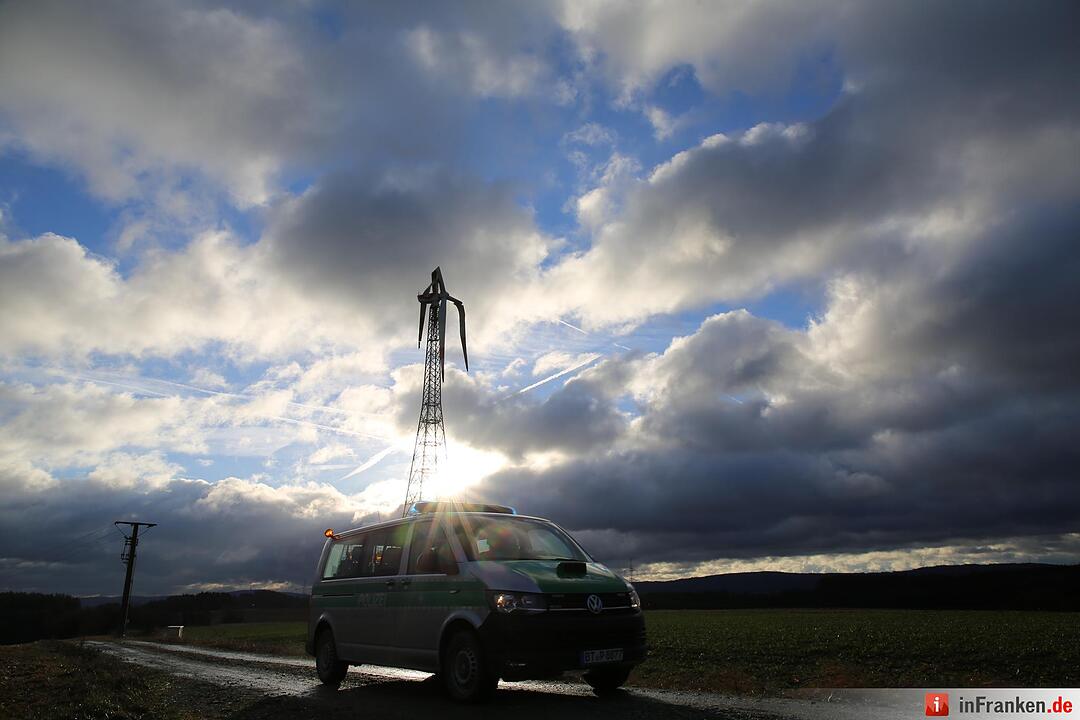 Unwetter über Franken - Böe knickt Rotorblatt ab