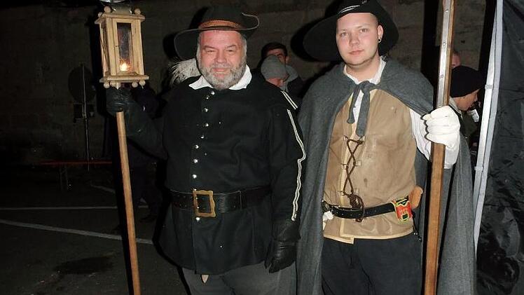 Peter Lorz (li.) und Daniel Schmitt von der Historischen Stadtwache Franken  Fotos: Britta Schnake