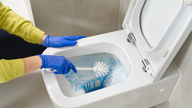 Klo putzen, Urinstein, Toilette, Toilette putzen, reinigen, Bad putzen