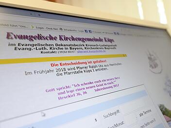 Die Meldung auf der Homepage der evangelischen Kirchengemeinde Küps ist schon wieder überholt. Der gefundene Nachfolger für Pfarrer Friedrich Seegenschmiedt, hat seine Zusage inzwischen zurückgezogen. Foto: Marian Hamacher