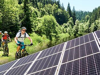 Seit 1973 gibt es den Naturpark Frankenwald, der aus Teilen der Kreise Kronach, Hof, Kulmbach und Bayreuth besteht.   In Ludwigsstadt und Mitwitz gibt es Pläne, Solarparks  zu bauen und die benötigten Flächen aus dem Schutzgebiet herauszulösen.   M. Felgenhauer /Montage: Micho Haller