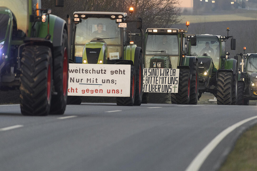 Bauerndemo... auf dem Weg nach N&uuml;rnberg