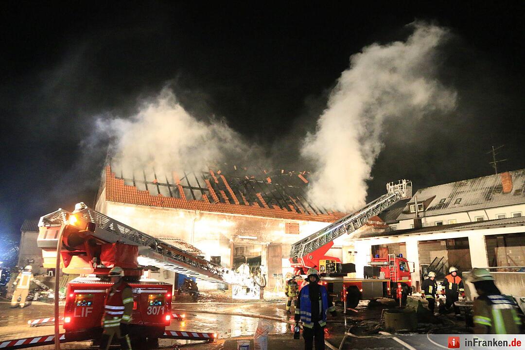 Scheunenbrand in Reundorf bei Lichtenfels