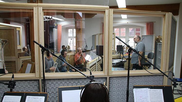 Bei den Aufnahmen in der Zehntscheune Thomas Malz