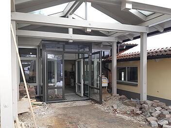 Aktuell laufen noch die Sanierungsarbeiten im Oberleichtersbacher Kindergarten.