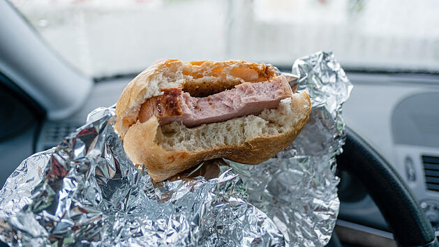 Alufolie, Leberkäse, Leberkäsbrötchen, Alu