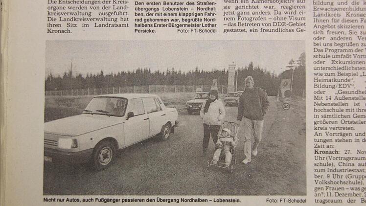 Zeitungsausschnitt von 1989