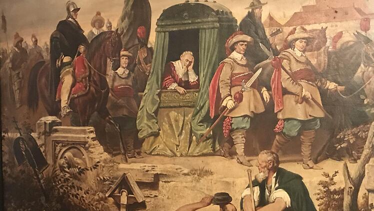 Wallensteins Ankunft am 24. Februar 1634 in Eger auf einem Gemälde von Carl Theodor von Piloty, das im Wallenstein-Museum in Eger ausgestellt ist. Foto: Wolfgang Schoberth