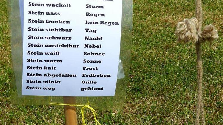 "Stein ruhig" hieß es meistens in Tennach.