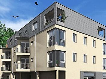 Es wird ein Schmuckstück werden: Die neue Wohnanlage im Zentrum von Ludwigsstadt. Foto: pr