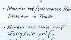 Die Checkliste für den Oktokopter-Start,